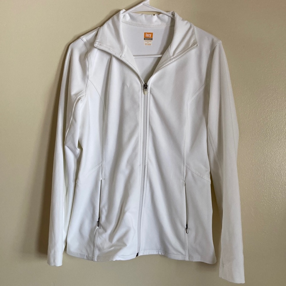 Lucy tech white athletic jacket